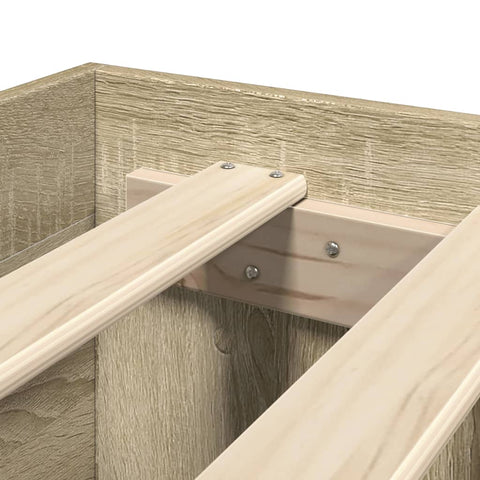 vidaXL Bed Frame without Mattress Sonoma Oak 120x200 cm Engineered Wood