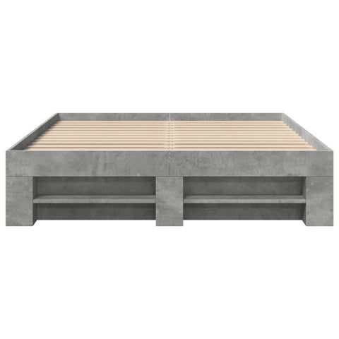 vidaXL Bed Frame without Mattress Concrete Grey 120x200cm Engineered Wood