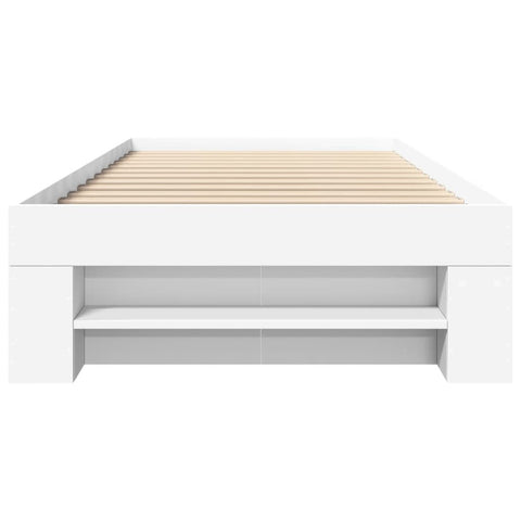 vidaXL Bed Frame without Mattress White 90x200 cm Engineered Wood