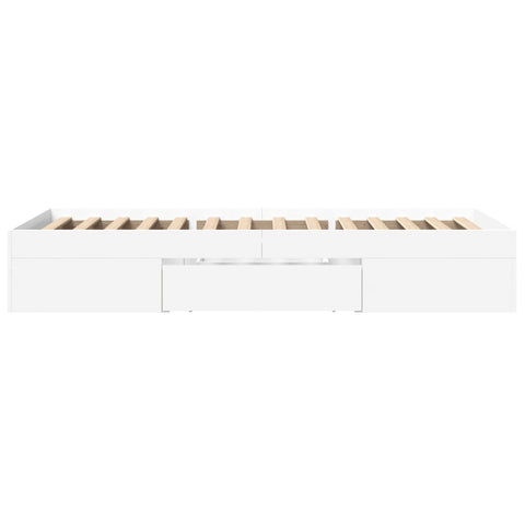 vidaXL Bed Frame without Mattress White 90x200 cm Engineered Wood