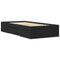 vidaXL Bed Frame without Mattress Black 90x200 cm Engineered Wood