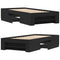 vidaXL Bed Frame without Mattress Black 90x200 cm Engineered Wood