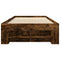 vidaXL Bed Frame without Mattress Smoked Oak 90x200 cm Engineered Wood