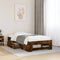 vidaXL Bed Frame without Mattress Smoked Oak 90x200 cm Engineered Wood