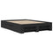 vidaXL Bed Frame without Mattress Black 140x190 cm Engineered Wood