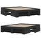 vidaXL Bed Frame without Mattress Black 140x190 cm Engineered Wood