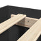 vidaXL Bed Frame without Mattress Black 140x190 cm Engineered Wood