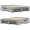 vidaXL Bed Frame without Mattress Concrete Grey 140x190cm Engineered Wood