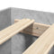 vidaXL Bed Frame without Mattress Concrete Grey 140x190cm Engineered Wood