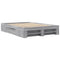 vidaXL Bed Frame without Mattress Grey Sonoma 135x190 cm Double Engineered Wood
