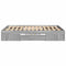 vidaXL Bed Frame without Mattress Grey Sonoma 135x190 cm Double Engineered Wood