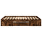 vidaXL Bed Frame without Mattress Smoked Oak 120x190 cm Small Double Engineered Wood
