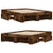 vidaXL Bed Frame without Mattress Smoked Oak 120x190 cm Small Double Engineered Wood