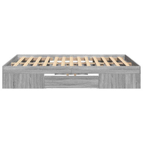 vidaXL Bed Frame without Mattress Grey Sonoma 120x190 cm Small Double Engineered Wood