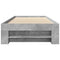 vidaXL Bed Frame without Mattress Concrete Grey 90x190cm Engineered Wood