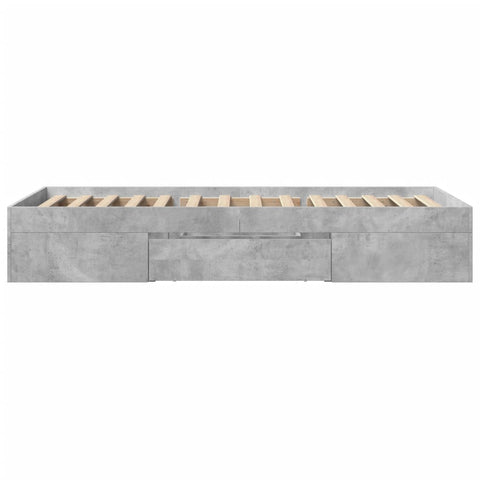 vidaXL Bed Frame without Mattress Concrete Grey 90x190cm Engineered Wood
