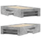 vidaXL Bed Frame without Mattress Concrete Grey 90x190cm Engineered Wood
