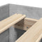 vidaXL Bed Frame without Mattress Concrete Grey 90x190cm Engineered Wood