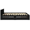vidaXL Bed Frame with Headboard without Mattress Black 180x200 cm Super King