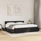 vidaXL Bed Frame with Headboard without Mattress Black 180x200 cm Super King