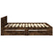 vidaXL Bed Frame with Headboard without Mattress Smoked Oak 180x200 cm Super King