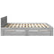 vidaXL Bed Frame with Headboard without Mattress Grey Sonoma 180x200 cm Super King