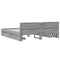 vidaXL Bed Frame with Headboard without Mattress Grey Sonoma 180x200 cm Super King