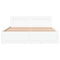 vidaXL Bed Frame with Headboard without Mattress White 160x200 cm