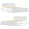 vidaXL Bed Frame with Headboard without Mattress White 160x200 cm