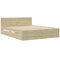 vidaXL Bed Frame with Headboard without Mattress Sonoma Oak 160x200 cm