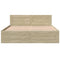 vidaXL Bed Frame with Headboard without Mattress Sonoma Oak 160x200 cm