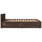 vidaXL Bed Frame with Headboard without Mattress Brown Oak 160x200 cm