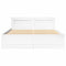 vidaXL Bed Frame with Headboard without Mattress White 140x200 cm