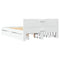 vidaXL Bed Frame with Headboard without Mattress White 140x200 cm