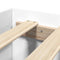 vidaXL Bed Frame with Headboard without Mattress White 140x200 cm