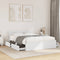 vidaXL Bed Frame with Headboard without Mattress White 140x200 cm