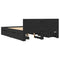vidaXL Bed Frame with Headboard without Mattress Black 140x200 cm
