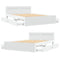 vidaXL Bed Frame with Headboard without Mattress White 120x200 cm