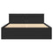 vidaXL Bed Frame with Headboard without Mattress Black 120x200 cm