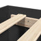 vidaXL Bed Frame with Headboard without Mattress Black 120x200 cm