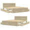 vidaXL Bed Frame with Headboard without Mattress Sonoma Oak 120x200 cm