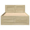 vidaXL Bed Frame with Headboard without Mattress Sonoma Oak 100x200 cm