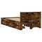 vidaXL Bed Frame with Headboard without Mattress Smoked Oak 100x200 cm