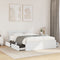 vidaXL Bed Frame with Headboard without Mattress White 120x190 cm Small Double