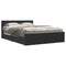 vidaXL Bed Frame with Headboard without Mattress Black 120x190 cm Small Double