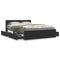 vidaXL Bed Frame with Headboard without Mattress Black 120x190 cm Small Double