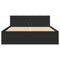 vidaXL Bed Frame with Headboard without Mattress Black 120x190 cm Small Double