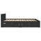 vidaXL Bed Frame with Headboard without Mattress Black 120x190 cm Small Double