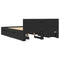 vidaXL Bed Frame with Headboard without Mattress Black 120x190 cm Small Double