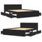 vidaXL Bed Frame with Headboard without Mattress Black 120x190 cm Small Double
